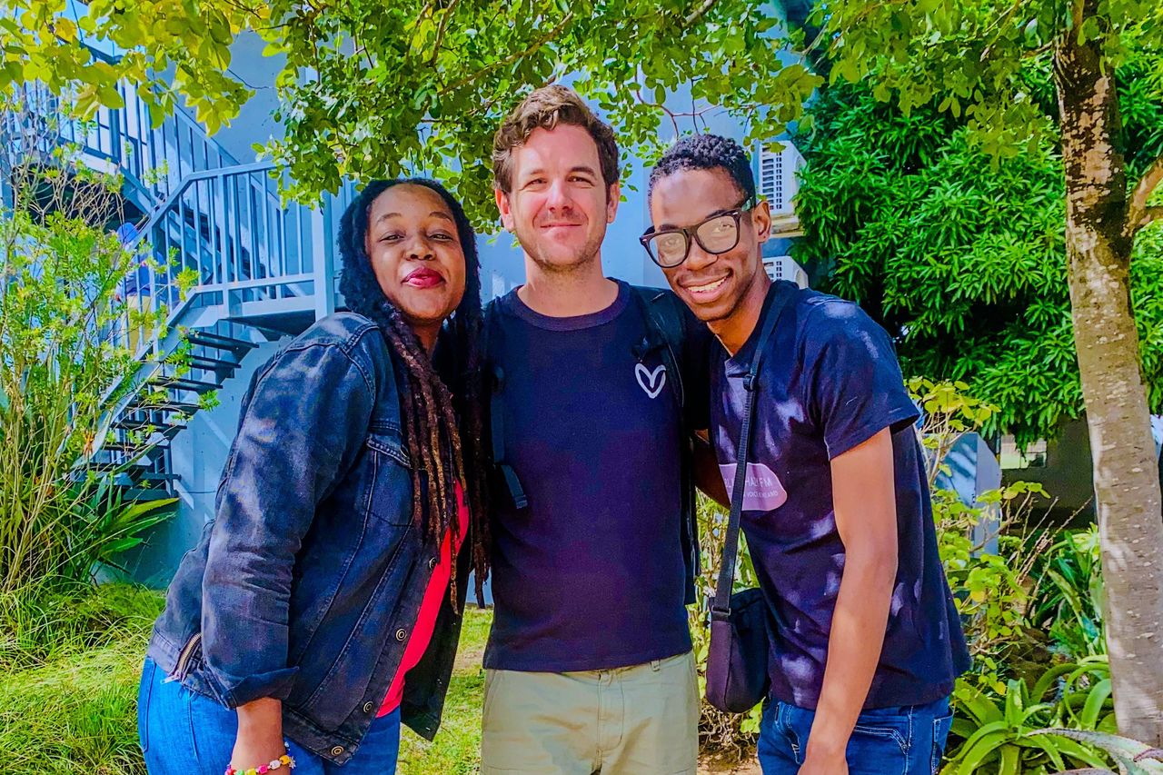 GWF Facilitator Nicola Ubisi with Replay Ndlovu and Richie Laburn