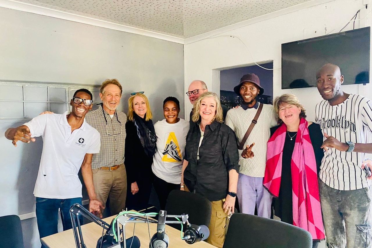 The BlueHazy FM team with special guests from the All Heart Fund and Kate Groch GW Fs CEO and Founder