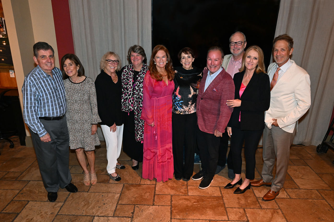 Kate Groch (fourth from left) and Dr Martha Beck (fifth from right) with members of the All Heart Fund board