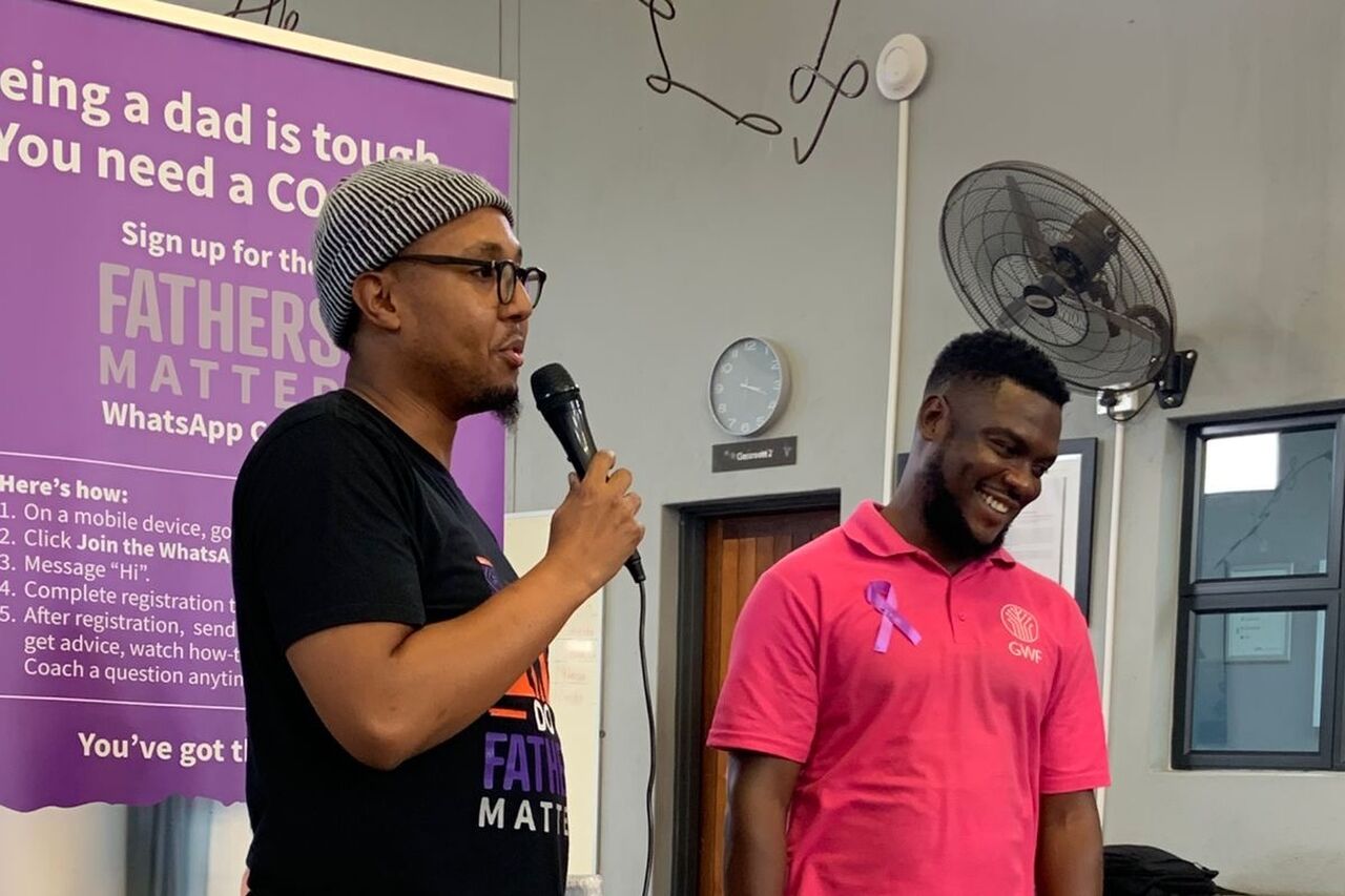 Fumani Mathumbu at the Father's Matter Workshop with Heartlines
