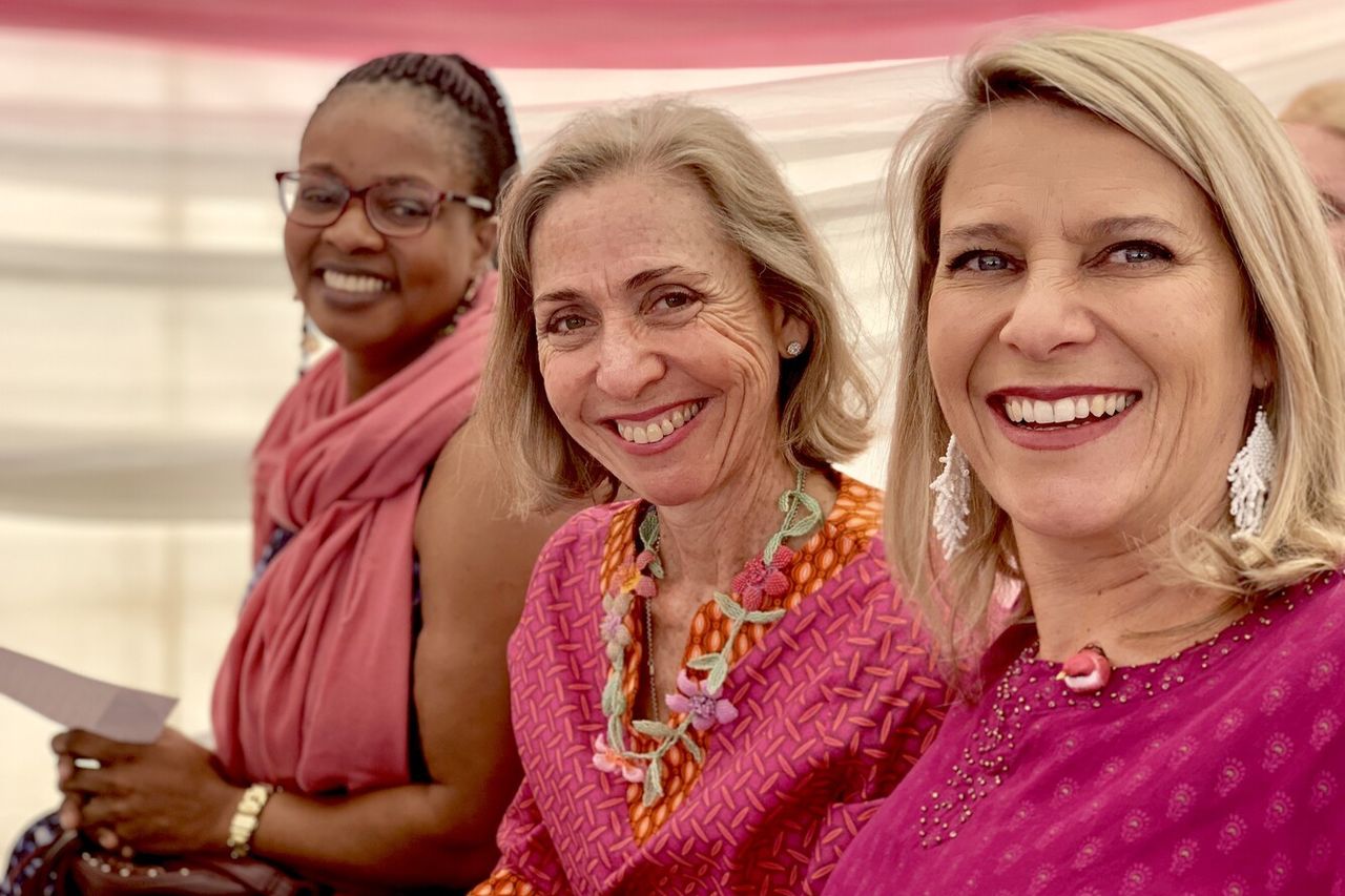 Barbara Davis Poppy Ngomane Sue Garratt visit GWF campuses